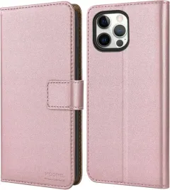 hoomil-etui-skorzane-do-iphone-13-pro-z-klapka-portfel-rozowe-zloto