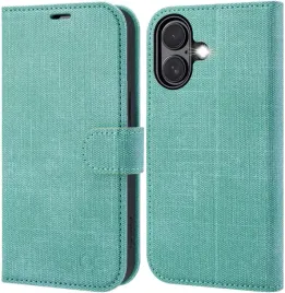 ocase-etui-skorzane-do-iphone-16-plus-z-klapka-portfel-rfid-zielony-jeans