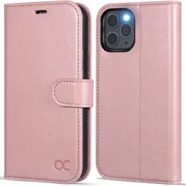 ocase-etui-skorzane-z-klapka-do-iphone-14-pro-portfel-rfid-stojak-rozowe