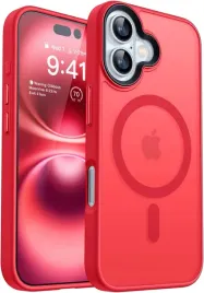 canshn-etui-magsafe-do-iphone-16-pol-matowe-czerwone-wzmocnione-ranty