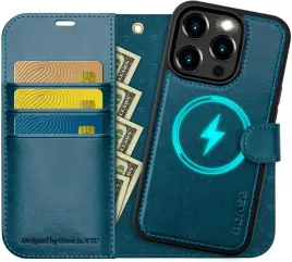 ocase-etui-skorzane-magsafe-do-iphone-15-pro-stojak-rfid-pawi-niebieski-2w1