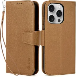 arae-etui-skorzane-z-klapka-do-iphone-16-pro-rfid-brazowe-liczi-pasek