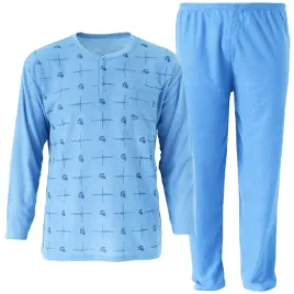 pizama-meska-bawelniana-frota-dlugi-rekaw-pidzama-spodnie-5xl-6xl