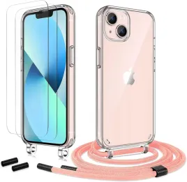 anshow-etui-do-iphone-13-iphone-14-2x-szklo-na-lcd-bezbarwne-z-lancuszkiem