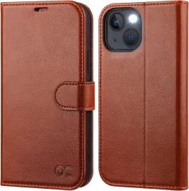 ocase-etui-skorzane-do-iphone-14-plus-z-klapka-portfel-rfid-stojak-brazowe