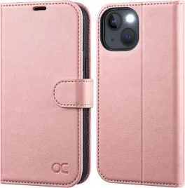 ocase-etui-skorzane-do-iphone-14-plus-z-klapka-portfel-rfid-stojak-rozowe