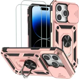vaks-etui-pancerne-do-iphone-14-pro-stojak-2x-szklo-zloty-roz-oslona-aparat