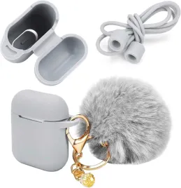 pinowu-silikonowe-etui-do-airpods-1-2-gen-brelok-karabinczyk-szare-kobiece
