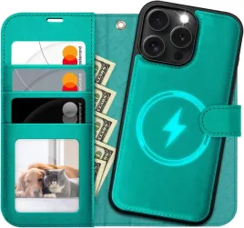 ocase-etui-skorzane-magsafe-do-iphone-16-pro-z-klapka-stojak-2w1-turkusowe