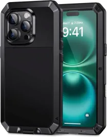lanhiem-etui-metalowe-360-do-iphone-16-pro-kurzo-pylo-ipx4-szczelne-czarne