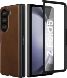 cresee-etui-skorzane-ramka-360-do-samsung-galaxy-z-fold-5-pancerne-brazowe