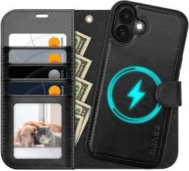 ocase-etui-skorzane-do-iphone-16-plus-z-klapka-magsafe-czarne-2w1-pasek