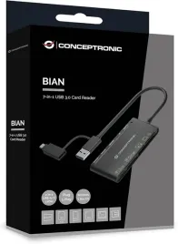 conceptronic-bian03b-czytnik-kart-usb-c-sd-sdhc-mmc-ms-m2-cf-xd-3x-usb-7w1