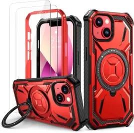 lanhiem-etui-pancerne-360-do-iphone-13-14-2x-szklo-lcd-stojak-czerwone