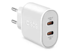 ladowarka-sieciowa-sbs-uniwersalna-2x-usb-c-pd-20w-biala