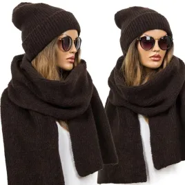 komplet-damski-czapka-szalik-cieply-szal-z-welna-brazowy-czekoladowy-pl