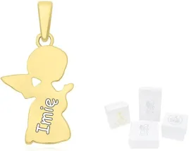 zlota-zawieszka-dla-dziecka-aniolek-grawer-wisiorek-gladki-pr-585