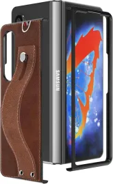 cresee-etui-skorzane-do-samsung-galaxy-z-fold-3-5g-360-pasek-brazowe