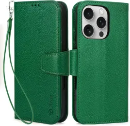 arae-etui-skorzane-z-klapka-do-iphone-16-pro-max-rfid-ciemnozielone-pasek