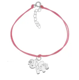 bransoletka-srebrna-dziecieca-jednorozec-konik-sznurek-srebro-925