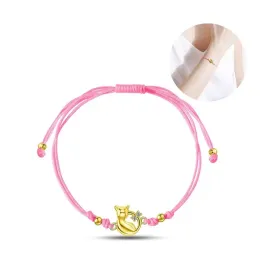 srebrna-bransoletka-dla-dziewczynki-sznurkowa-kotek-srebro-925-pozlacane