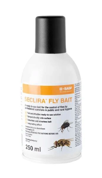 Seclira Fly Bait aerozol 250 ml szybko działający gotowy spray na MUCHY