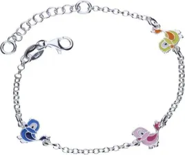 srebrna-bransoletka-925-kolorowe-ptaszki-351g-z-zawieszkami-modnymi-ptak