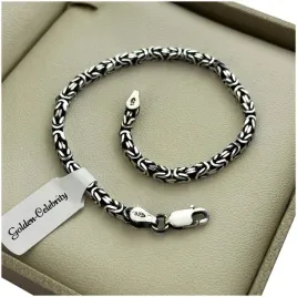 bransoletka-srebrna-splot-krolewski-srebro-pr-925-grawer-dla-chlopca-19-cm