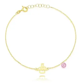 zlota-bransoletka-aniolek-aniol-z-rozowa-cyrkonia-pr-585