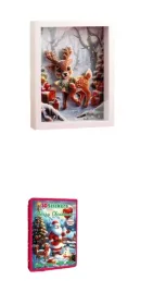swiateczna-ramka-3d-stickers-z-reniferem-zestaw-diy-z-drewniana-rama