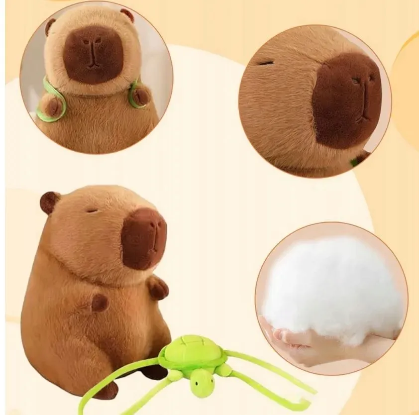 zestaw-kapibara-maskotka-zwierzatko-dla-dzieci-plecak-zolw-stan-nowy