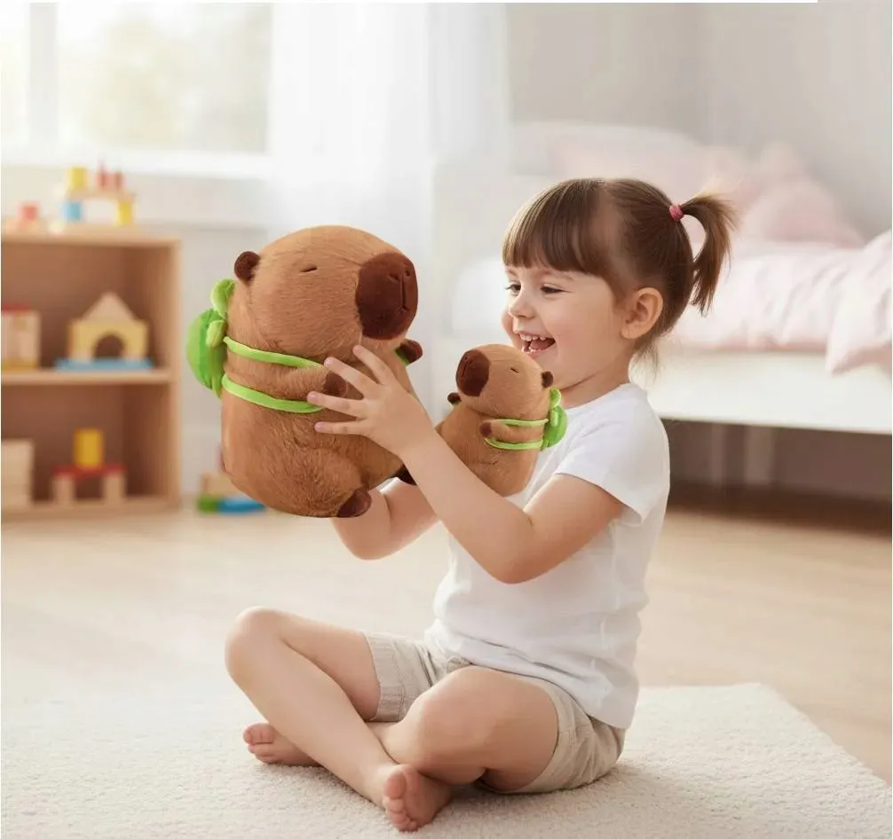 zestaw-kapibara-maskotka-zwierzatko-dla-dzieci-plecak-zolw-stan-nowy