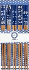 paleczki-do-sushi-granatowe-wzory-japonskie-225-cm-5-par-emro-aziatica