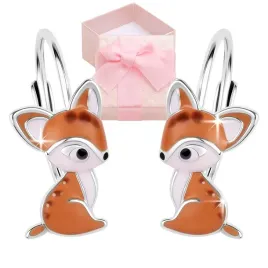 kolczyki-srebrne-dla-dziewczynki-sarenka-angielskie-zapiecie-sarenki-bambi