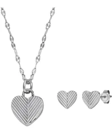 naszyjnik-fossil-harlow-linear-texture-heart-fossil-jf04669set