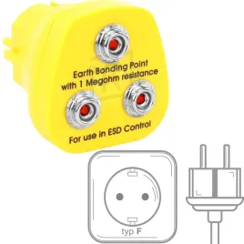100x-wtyczka-uziemiajaca-esd-230v-3x-klips-10mm-1-mohm-schuko-standard