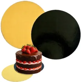 podklad-pod-tort-zloto-czarny-okragly-gruby-sztywny-laminowany-3-mm-26-cm