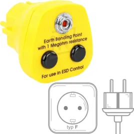 100x-wtyczka-uziemiajaca-esd-230v-1x-klips-10mm-1-mohm-schuko-standard
