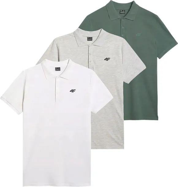 Komplet koszulek polo 4F polówka męska 3-pak PTSM366/555 10S+27M+41S M
