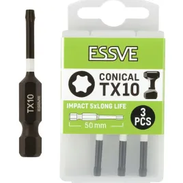 bity-essve-impact-tx10-50mm-stozkowe-3szt