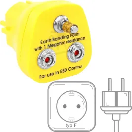 100x-wtyczka-uziemiajaca-esd-230v-2x-klips-1x-bolec-1mohm-schuko-standard