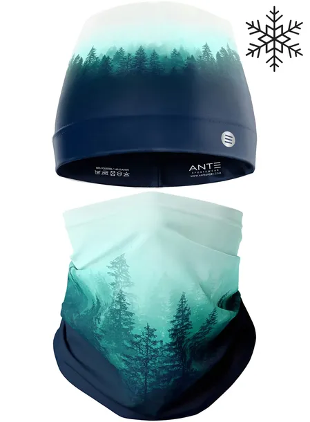 Czapka i Komin Ocieplany Komplet Zimowy Sportowy do Biegania, Rower UNISEX