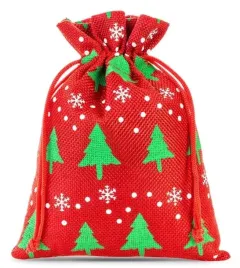 worek-jutowy-na-prezenty-15x20-cm-czerwony-choinki-swiateczny