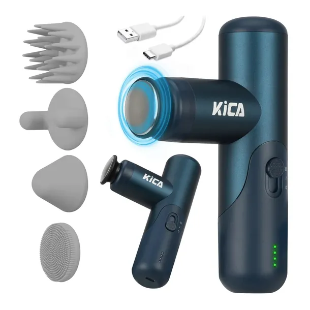 PISTOLET DO MASAŻU MASAŻER DO CIAŁA WIBRACYJNY FEIYUTECH KICA MINI 3 MORSKI