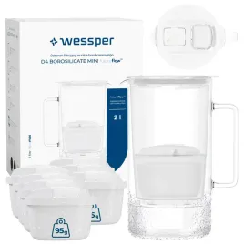 dzbanek-filtrujacy-szklany-wessper-d4-borosilicate-mini-2l-8x-filtr