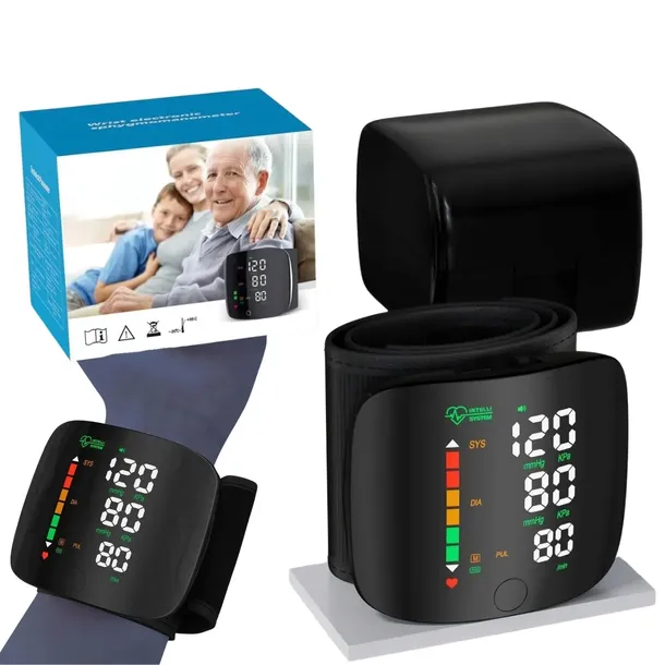CIŚNIENIOMIERZ ELEKTRONICZNY NADGARSTKOWY ARYTMIA ETUI AKUMULATOR LCD
