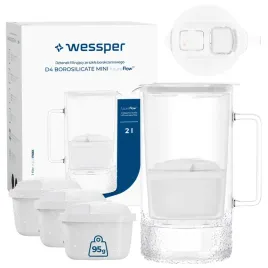 szklany-dzbanek-filtrujacy-wessper-d4-borosilicate-mini-2l-4x-filtr
