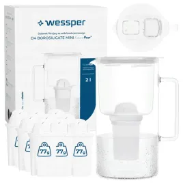 szklany-dzbanek-filtrujacy-wessper-d4-borosilicate-mini-2l-10x-filtr