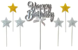 topper-na-tort-happy-birthday-ze-srebrnymi-i-zlotymi-gwiazdami-srebrny