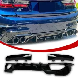bmw-g20-g21-tylny-dyfuzor-zderzaka-spoiler-boczne-dokladki-czarny-polysk